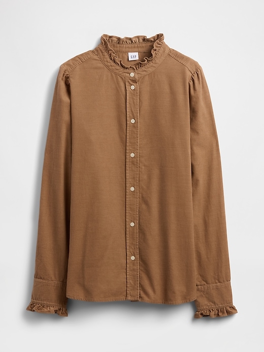 Image number 5 showing, Corduroy Ruffle Shirt