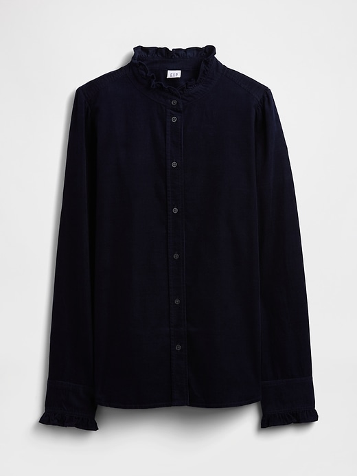 Image number 5 showing, Corduroy Ruffle Shirt