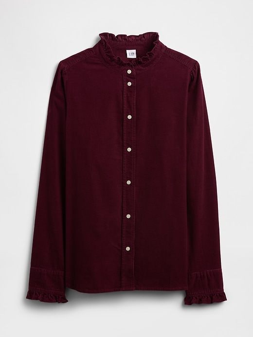Image number 5 showing, Corduroy Ruffle Shirt