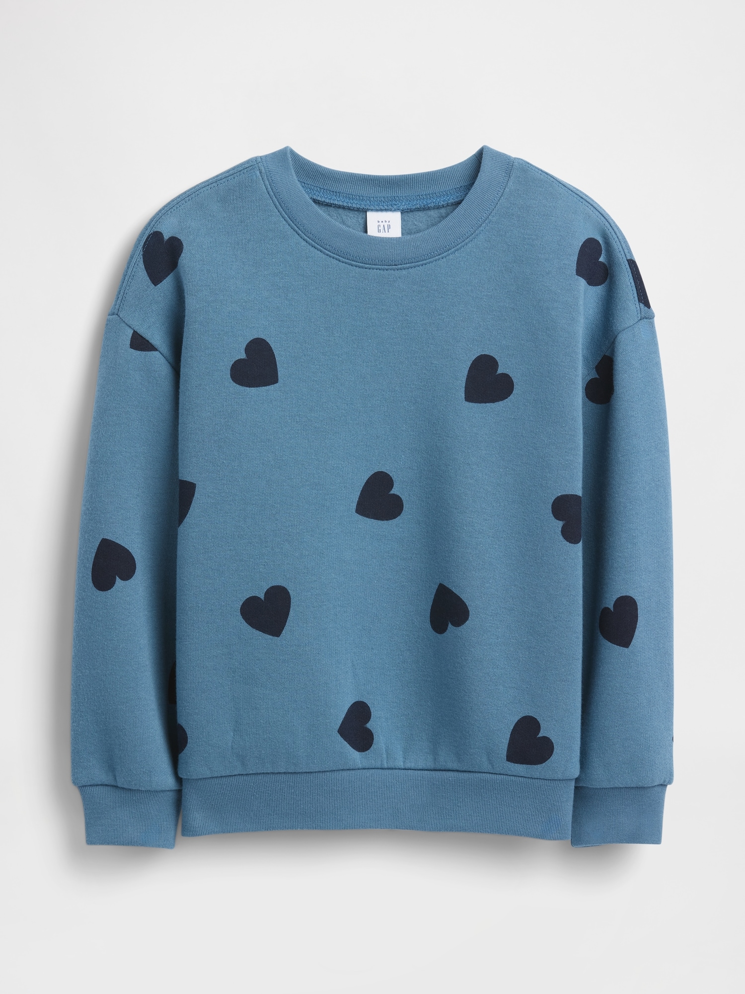 babyGap Crewneck Sweatshirt - Cornflower Blue Hearts