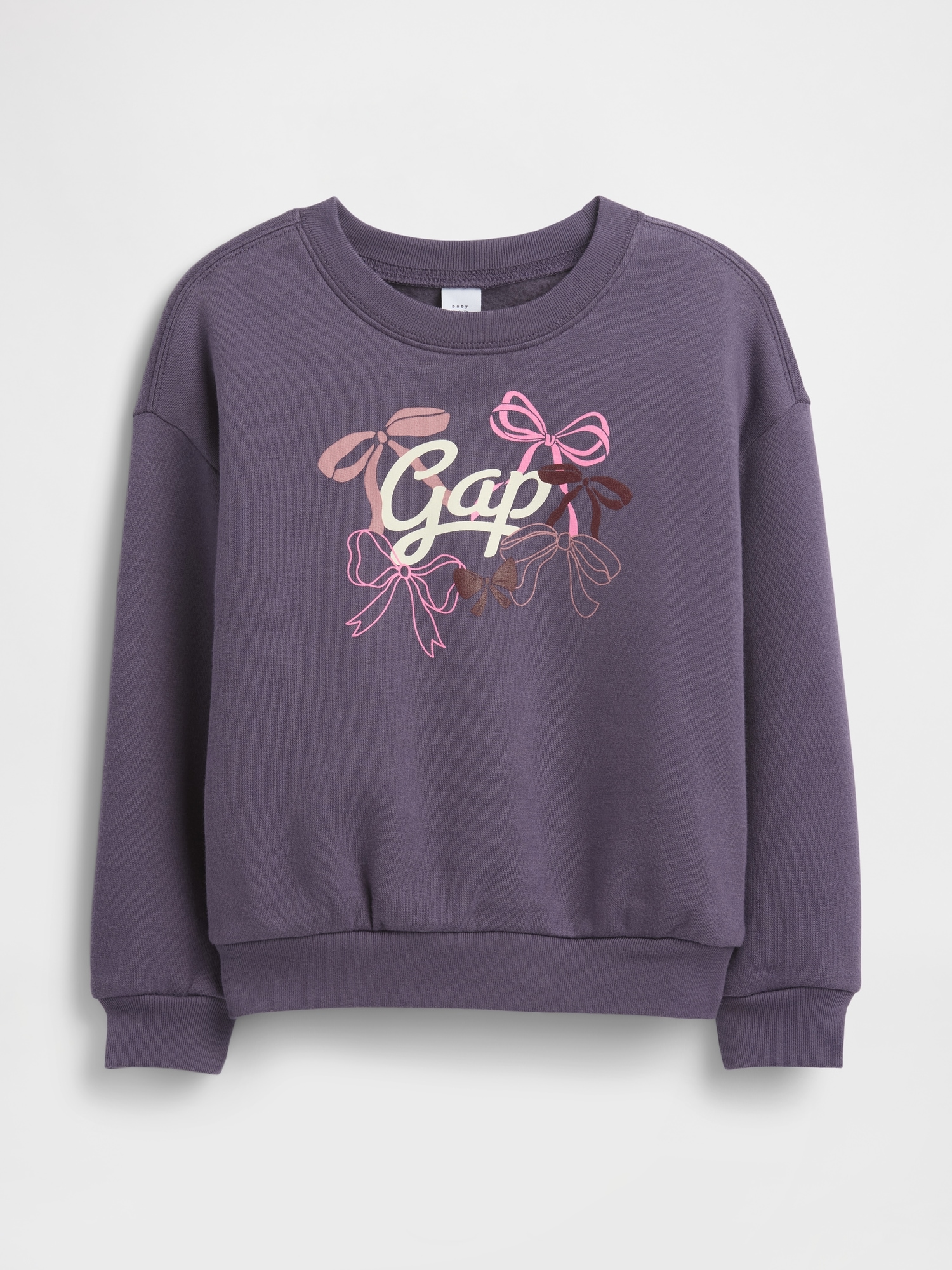 babyGap Crewneck Sweatshirt - Dark Violet Bows