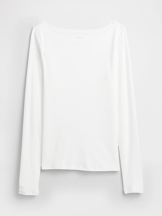 Image number 5 showing, Modern Ribbed Boatneck T-Shirt