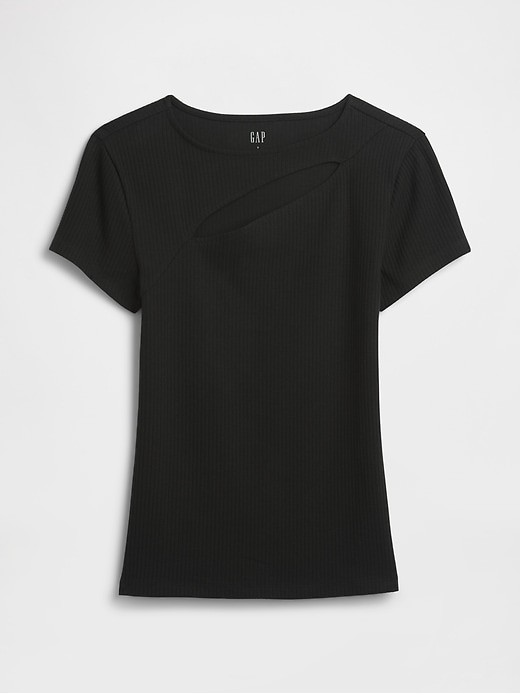 Image number 5 showing, Ribbed Crewneck Cutout Top