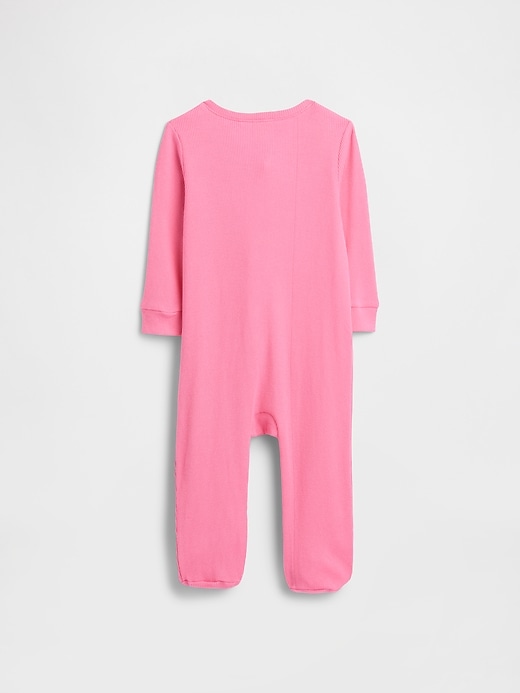 Image number 2 showing, Baby Ribbed Two-Way Zip One-Piece