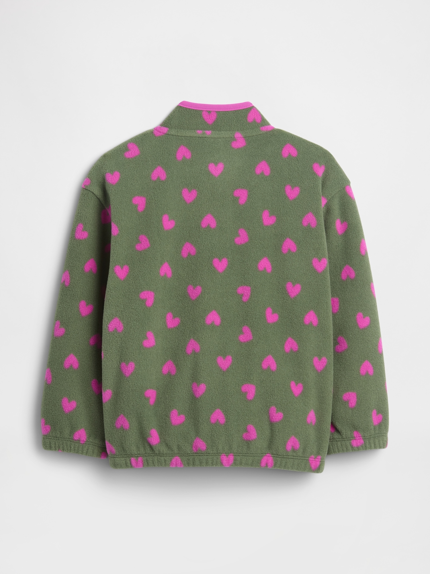 Gap Factory Babygap Print Fleece Zip Sweatshirt In Green