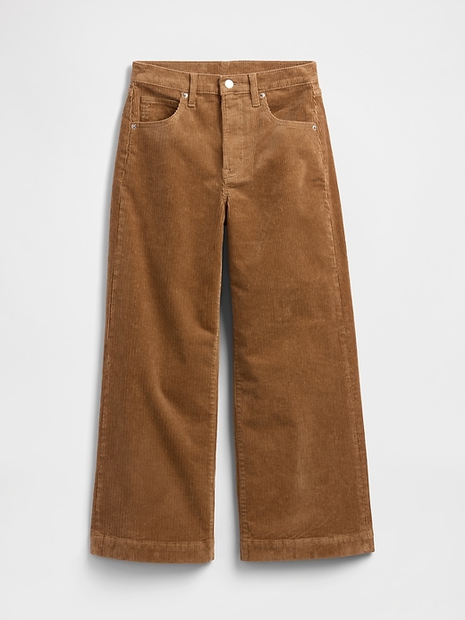 Image number 7 showing, High Rise Wide-Leg Crop Corduroy Pants