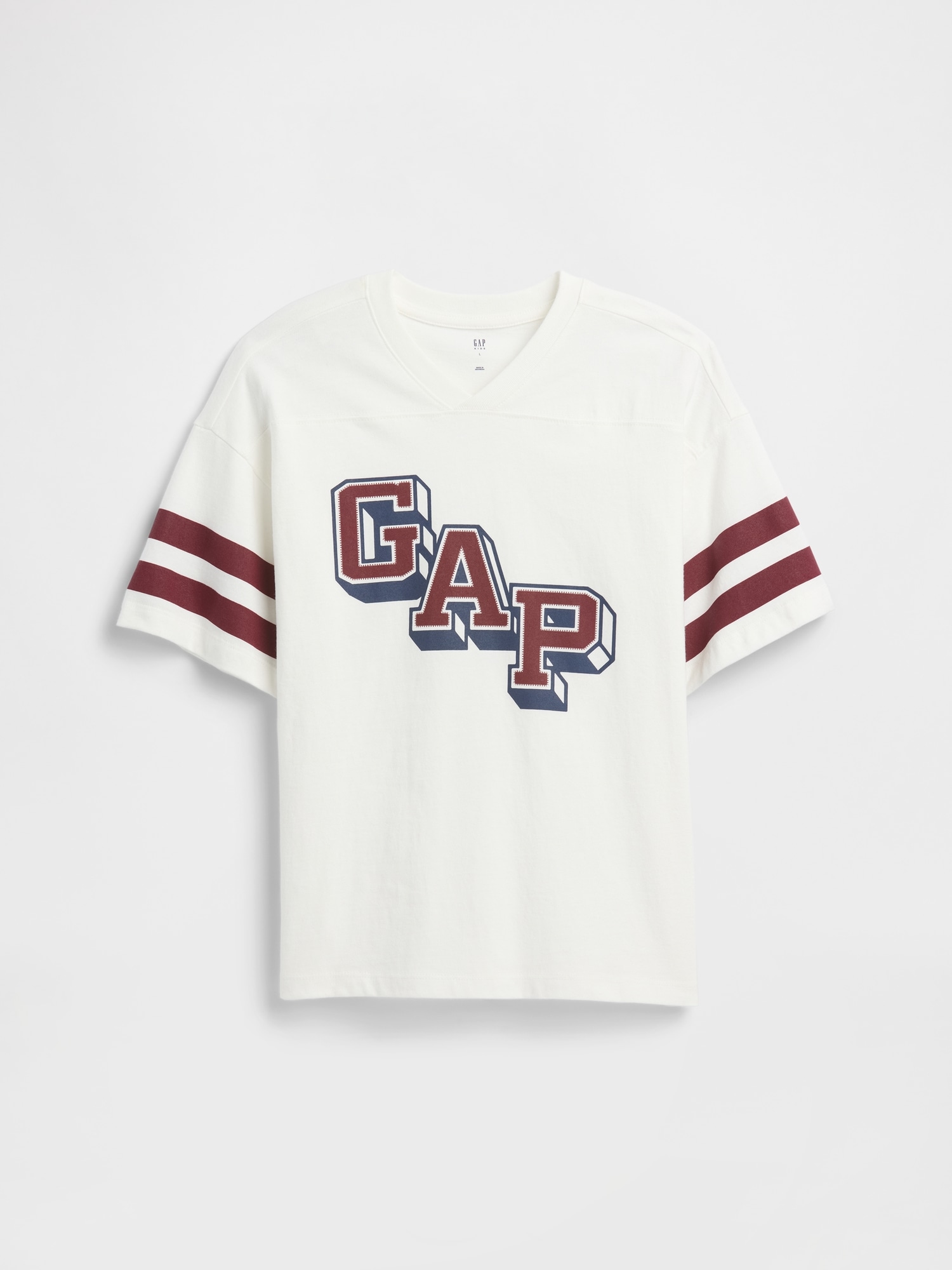 Kids Oversized Sport Graphic T-Shirt - White