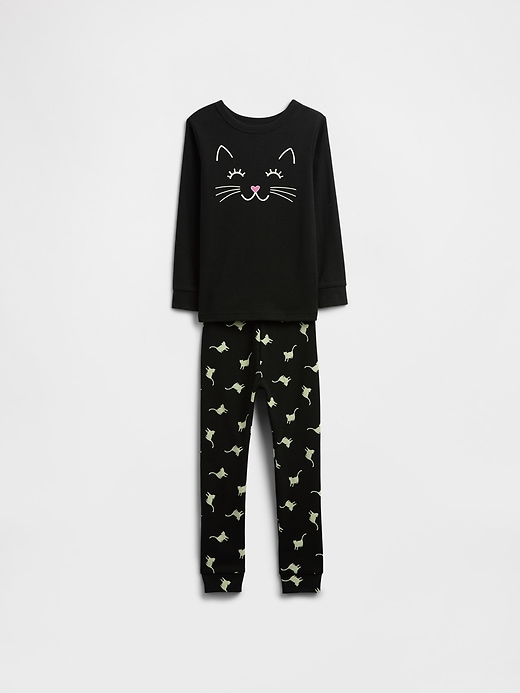 Image number 1 showing, Kids & babyGap 100% Organic Cotton Kitty PJ Set