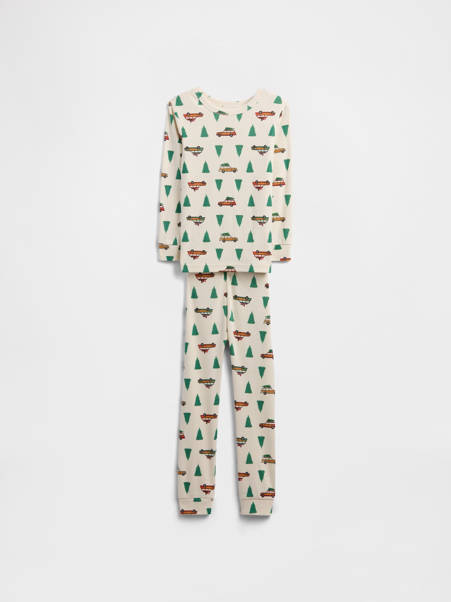 Kids & babyGap 100% Organic Cotton X-Mas Tree PJ Set - Trees Cars