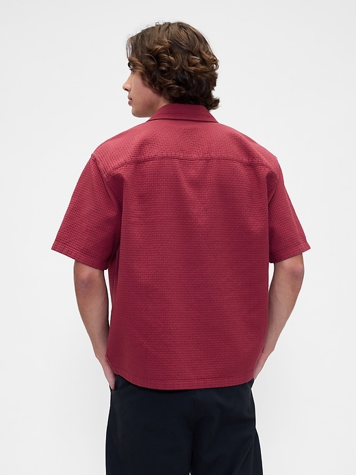 Image number 2 showing, Waffle-Knit Shirt in Boxy Fit