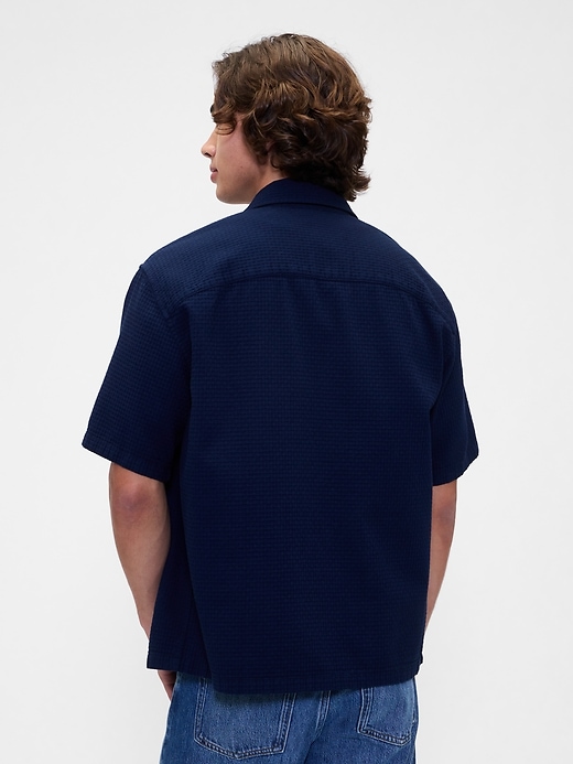 Image number 2 showing, Waffle-Knit Shirt in Boxy Fit