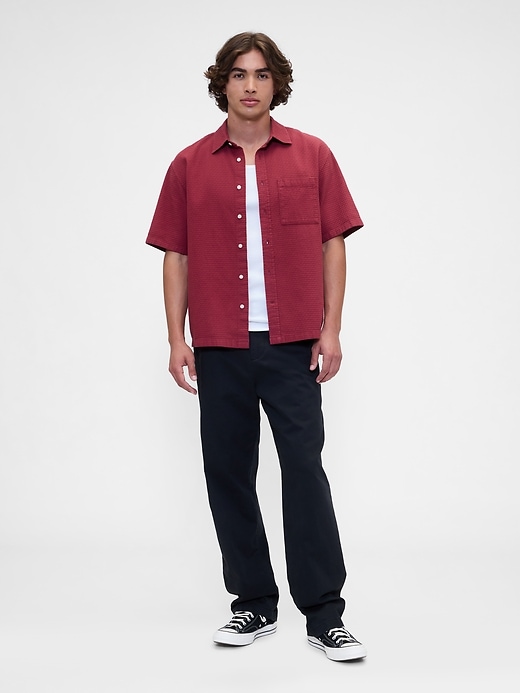 Image number 3 showing, Waffle-Knit Shirt in Boxy Fit