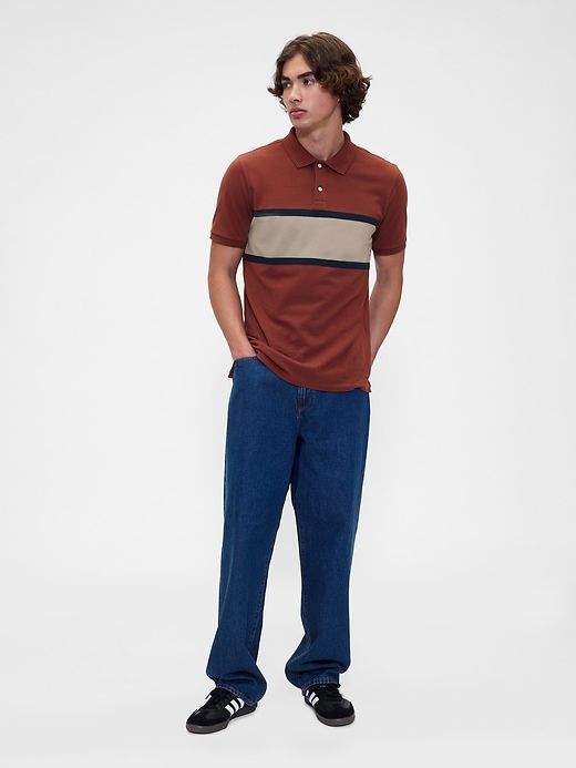 Image number 3 showing, Colorblock Stretch Pique Polo Shirt