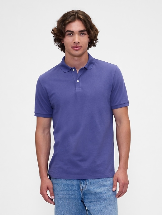 Image number 1 showing, Stretch Pique Polo Shirt