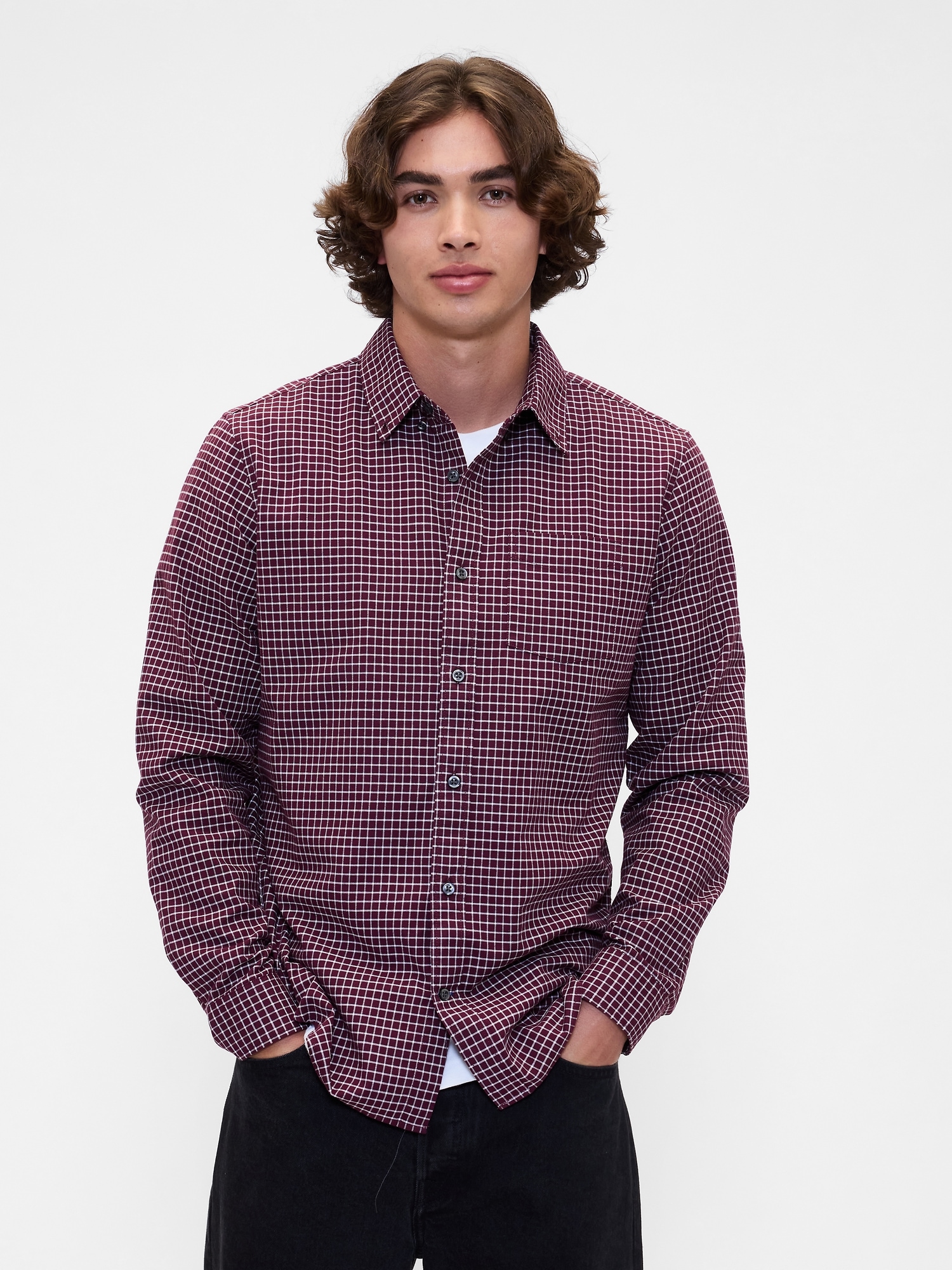 Oxford Shirt in Standard Fit - Red