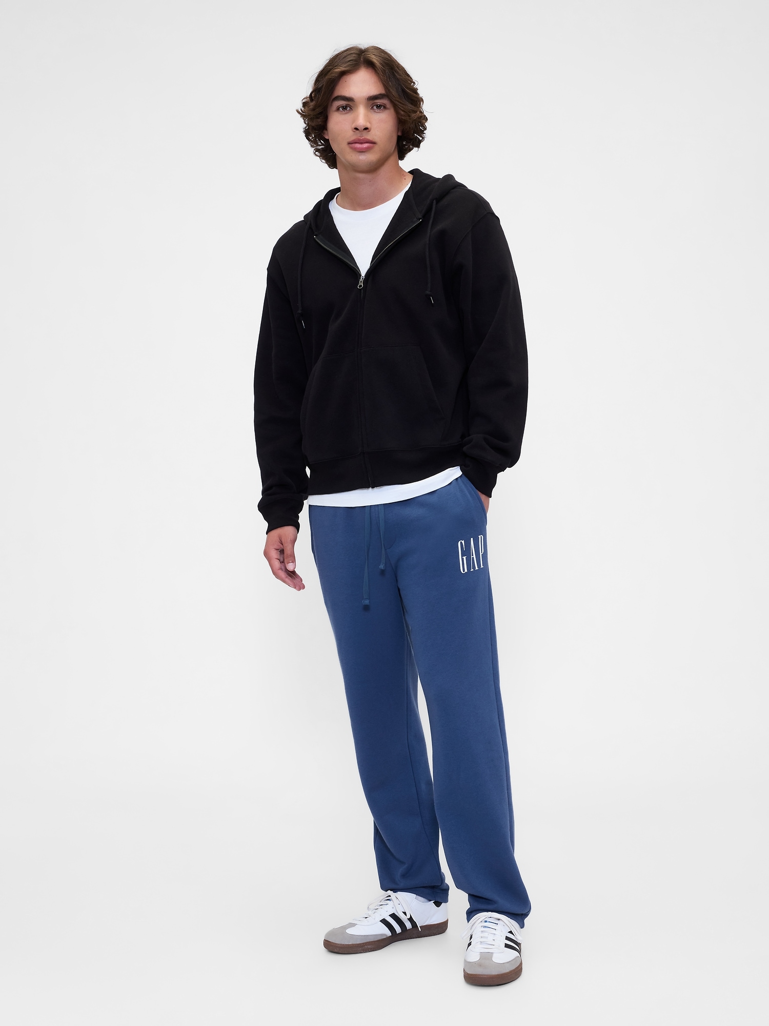 Gap Logo Straight-Leg Sweatpants - Blue