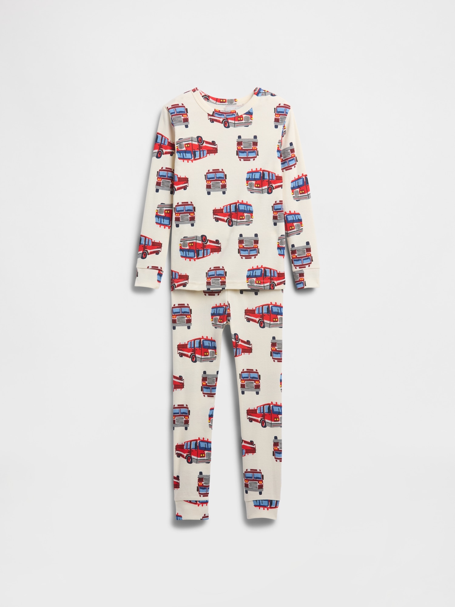 babyGap 100% Organic Cotton Fire Truck PJ Set - Beige