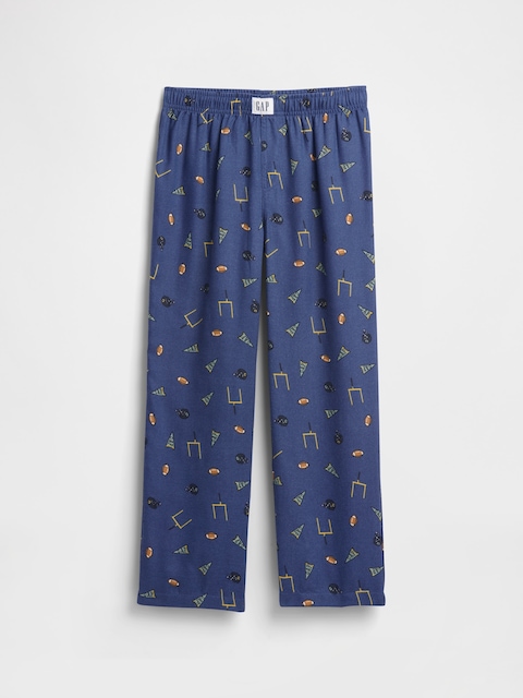 Kids 100% Recycled Flannel Football PJ Pants