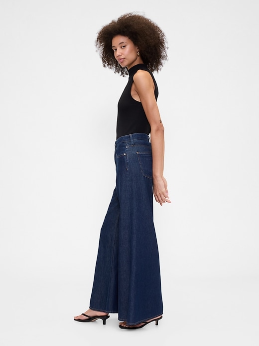 Image number 3 showing, High Rise SuperLight Palazzo Jeans