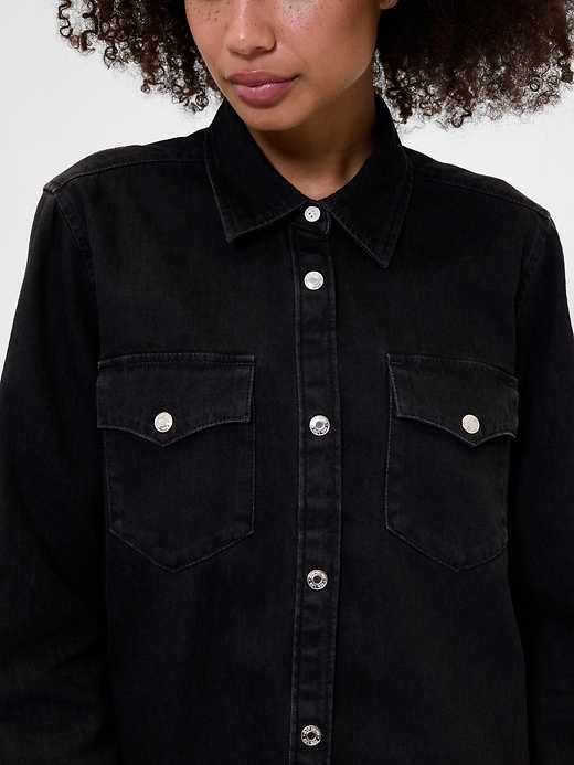 Image number 4 showing, Relaxed Denim Western Shirt