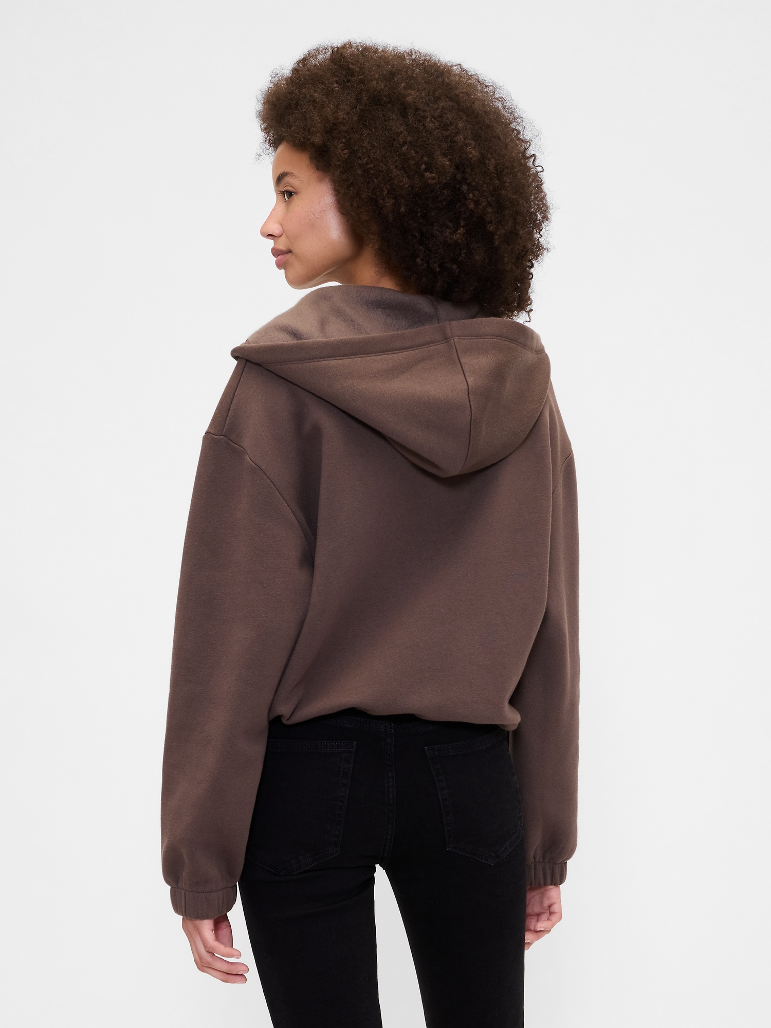 Oversized Bubble Zip Hoodie