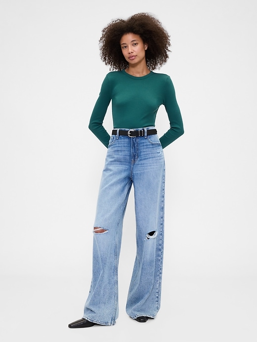 Image number 3 showing, Essential Ribbed Crewneck T-Shirt