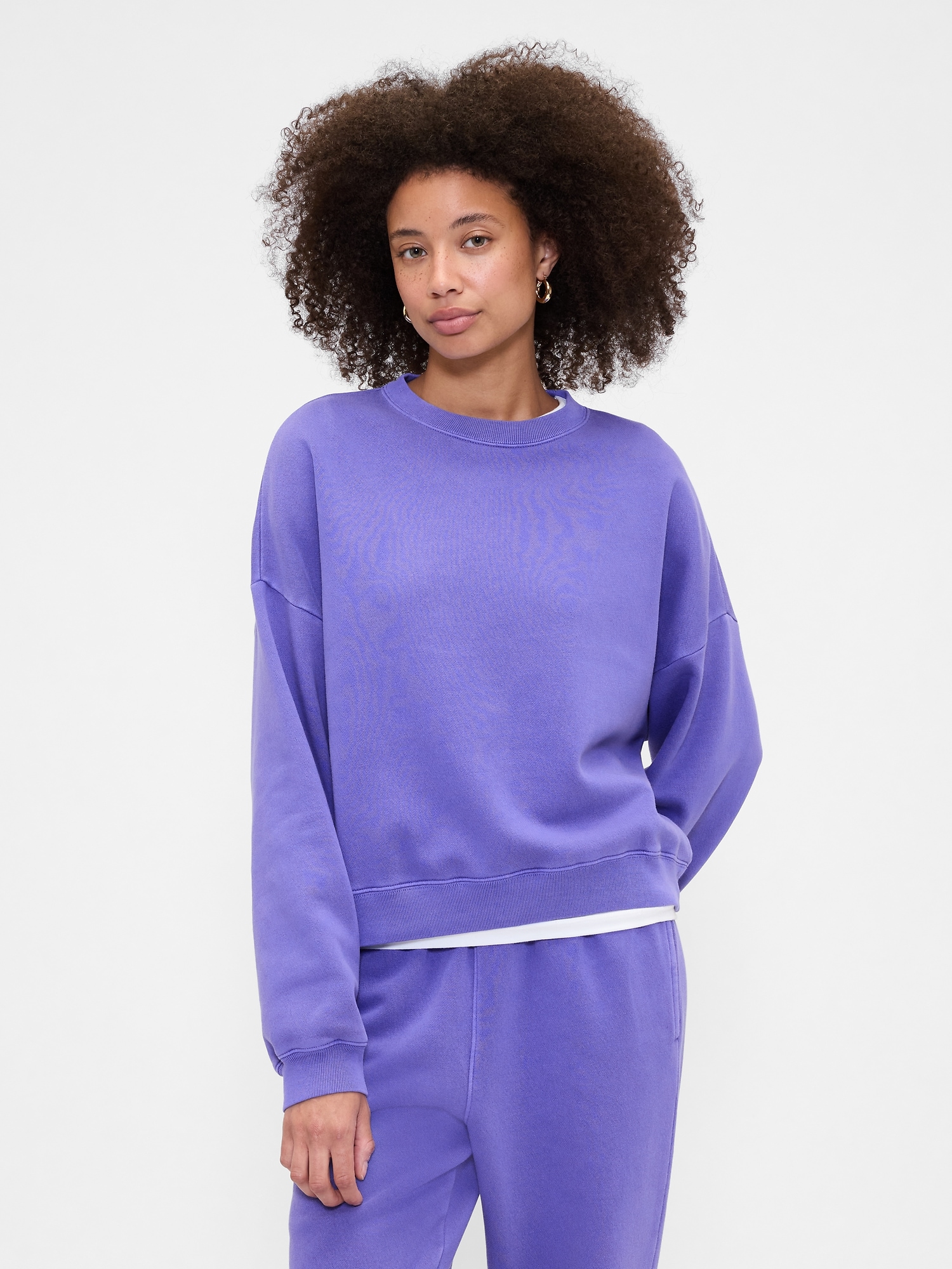 Oversized Crewneck Sweatshirt - Iris
