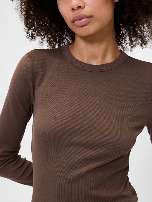 Image number 4 showing, Essential Ribbed Crewneck T-Shirt