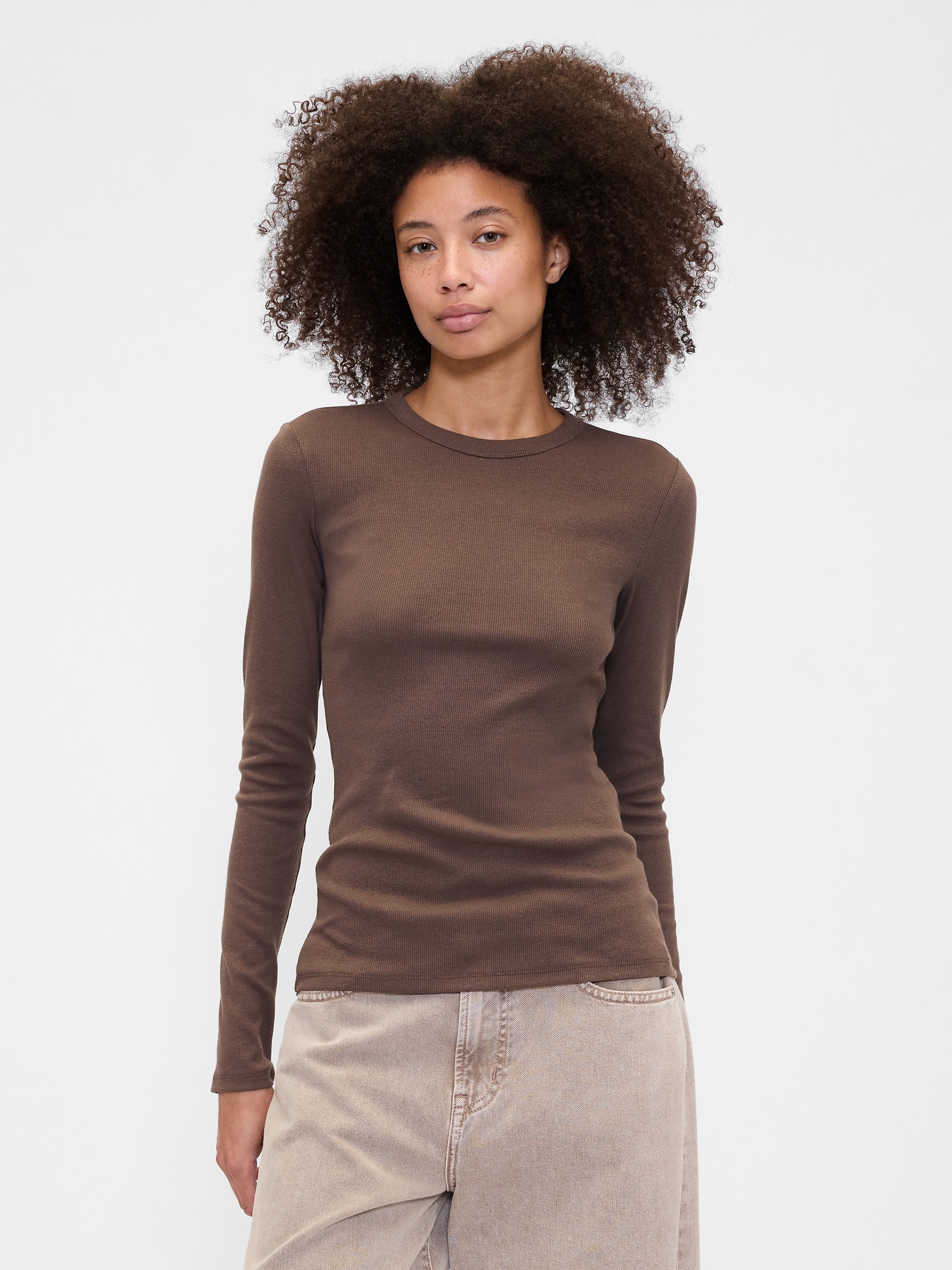 Essential Ribbed Crewneck T-Shirt