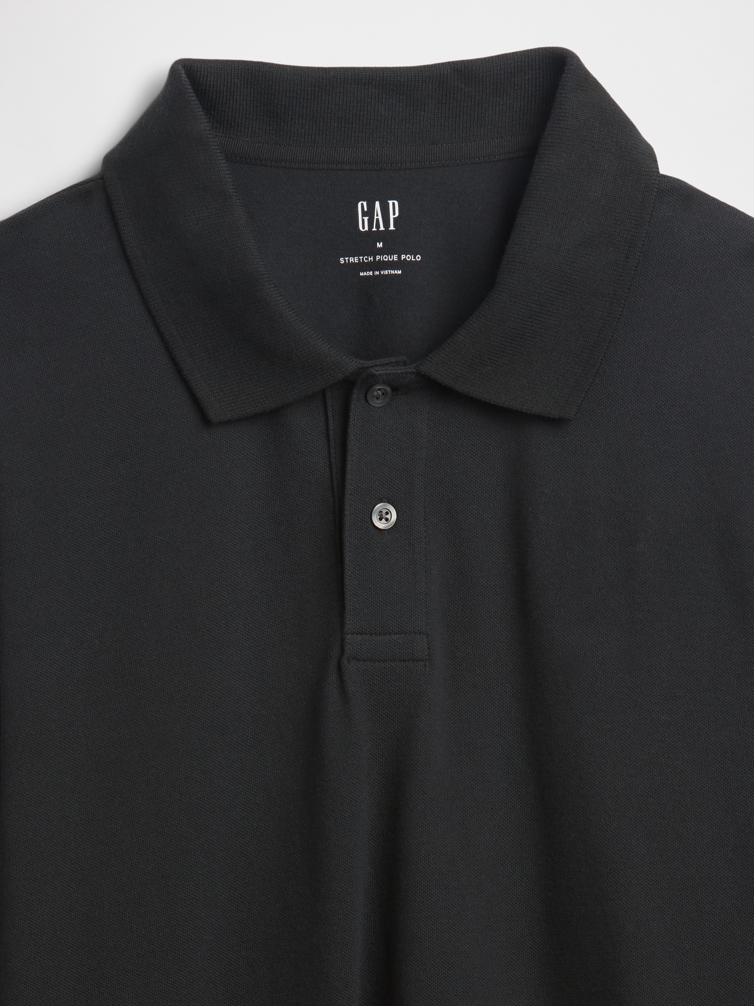 Gap Factory Boxy Stretch Pique Polo Shirt Shirt In Black