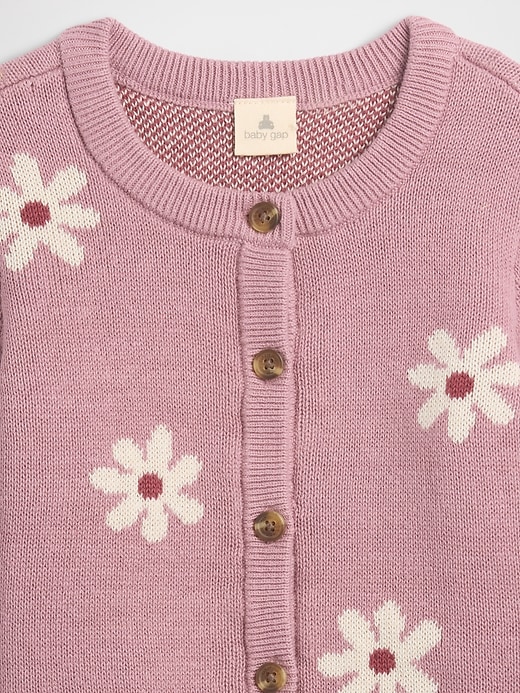 Image number 3 showing, Baby Print Crewneck Cardigan