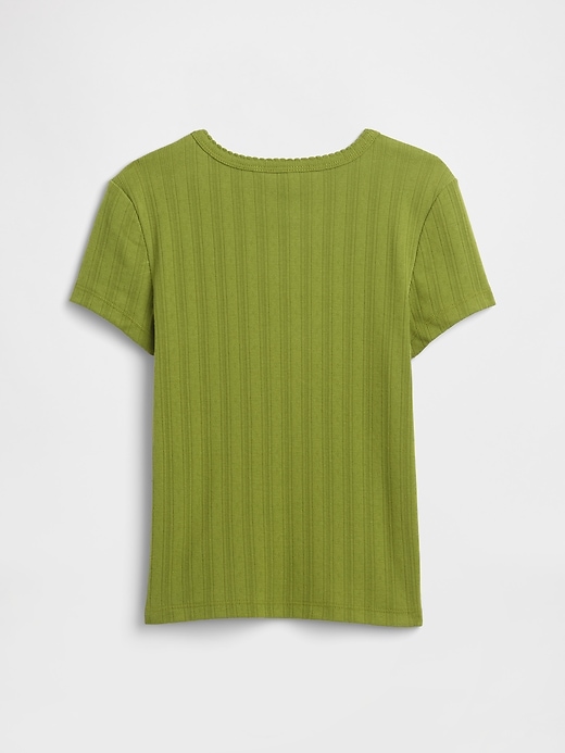 Image number 2 showing, Kids Ribbed Pointelle T-Shirt