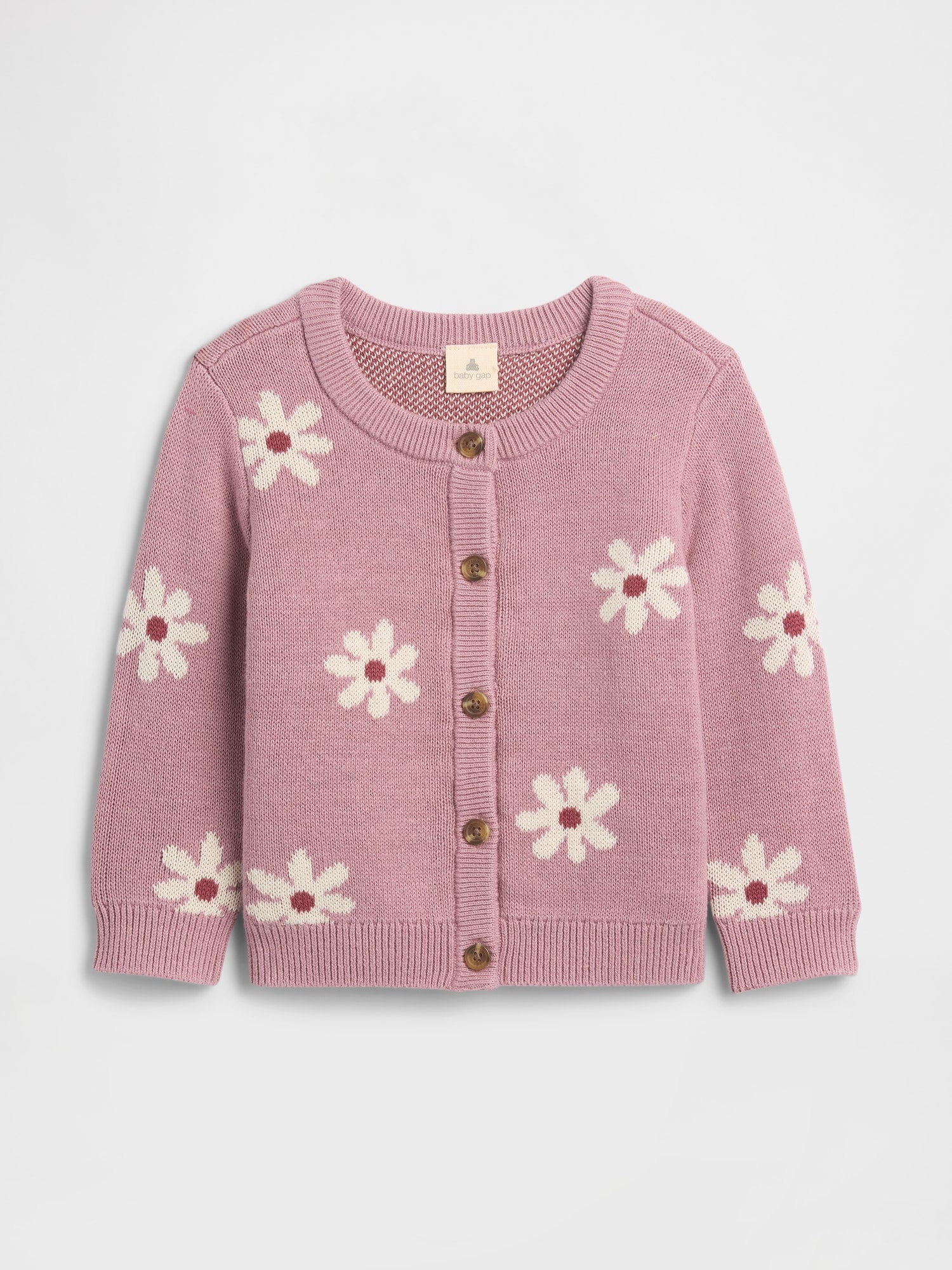 Baby Print Crewneck Cardigan