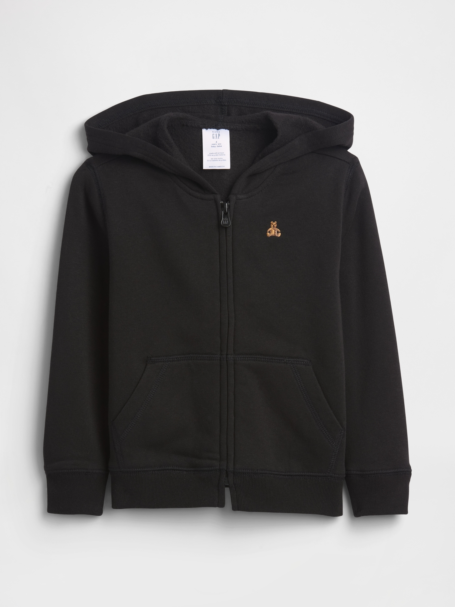 babyGap Fleece Zip Hoodie - Black