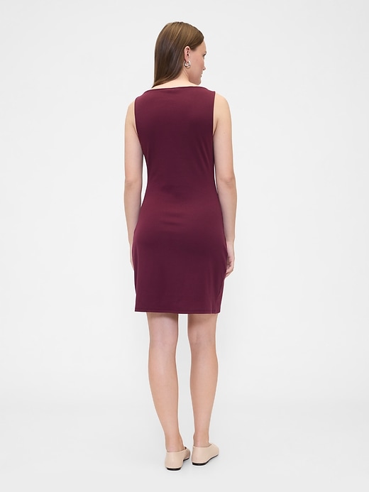 Image number 2 showing, Modern Ribbed Boatneck Mini Dress