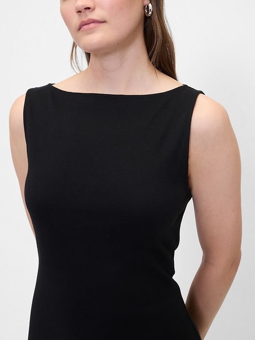 Image number 3 showing, Modern Ribbed Boatneck Mini Dress