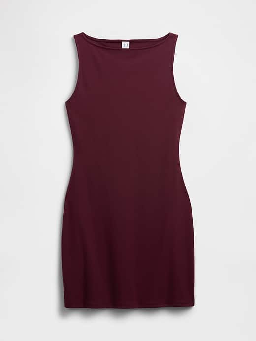 Image number 6 showing, Modern Ribbed Boatneck Mini Dress
