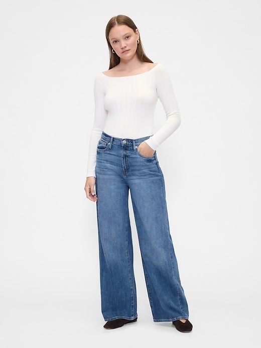 Image number 3 showing, Ribbed Boatneck Top