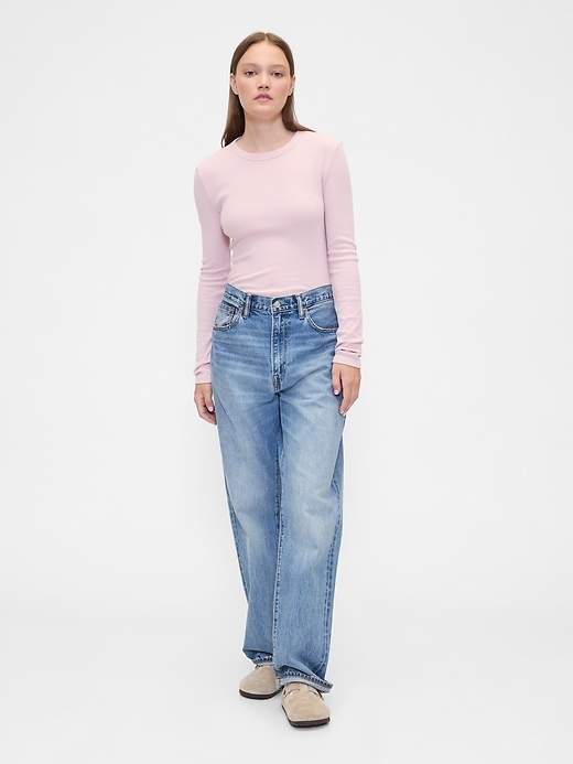 Image number 3 showing, Essential Ribbed Crewneck T-Shirt