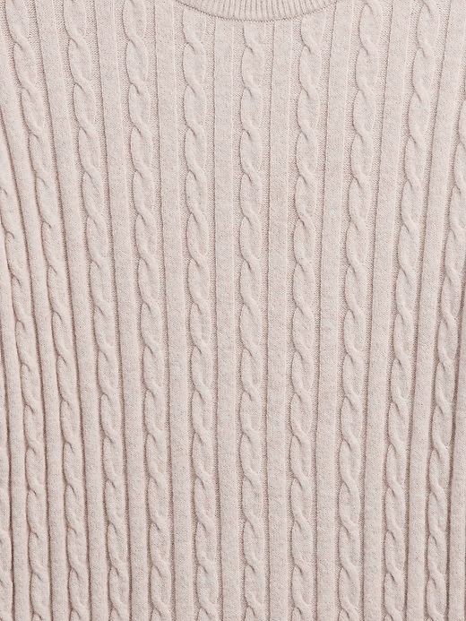 Image number 4 showing, CashSoft Cable-Knit Crewneck Sweater