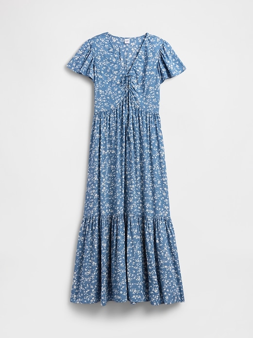 Image number 6 showing, Ruched V-Neck Maxi Dress