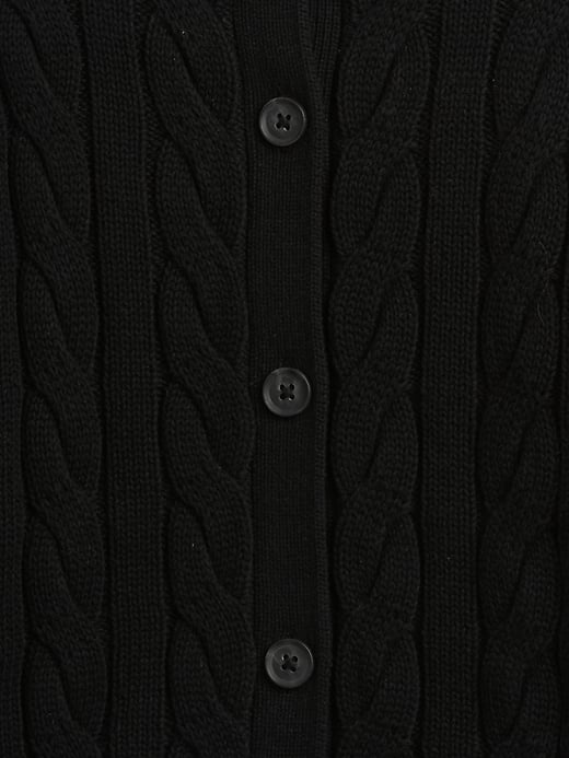 Image number 3 showing, Kids Relaxed Cable-Knit Crewneck Cardigan