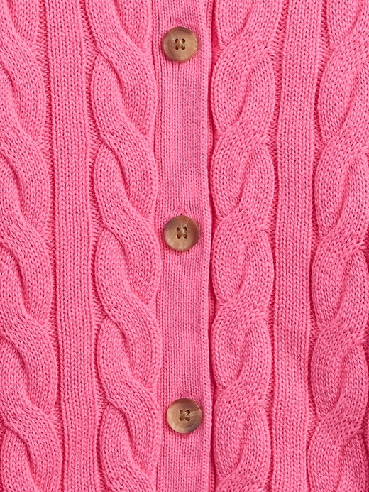 Image number 3 showing, Kids Relaxed Cable-Knit Crewneck Cardigan