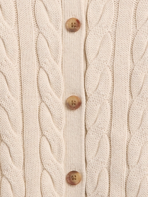 Image number 3 showing, Kids Relaxed Cable-Knit Crewneck Cardigan
