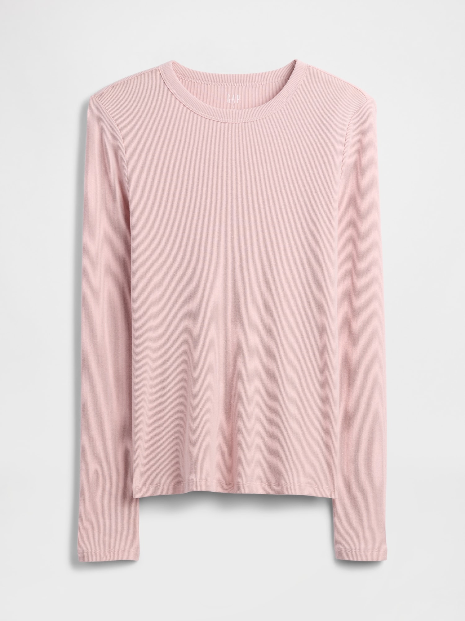 Gap Factory Essential Ribbed Crewneck T-shirt In Pink
