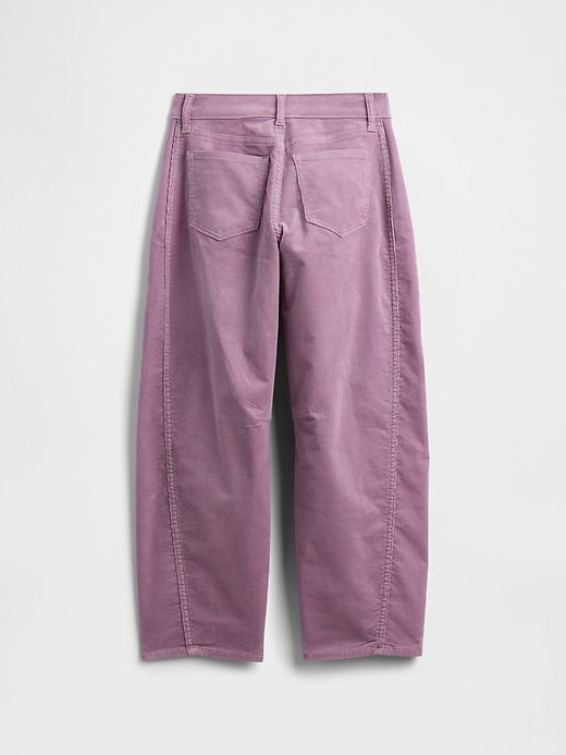 Image number 2 showing, Kids High Rise Seamed Corduroy Barrel Pants