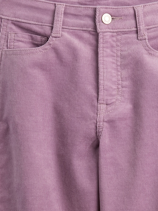 Image number 3 showing, Kids High Rise Seamed Corduroy Barrel Pants