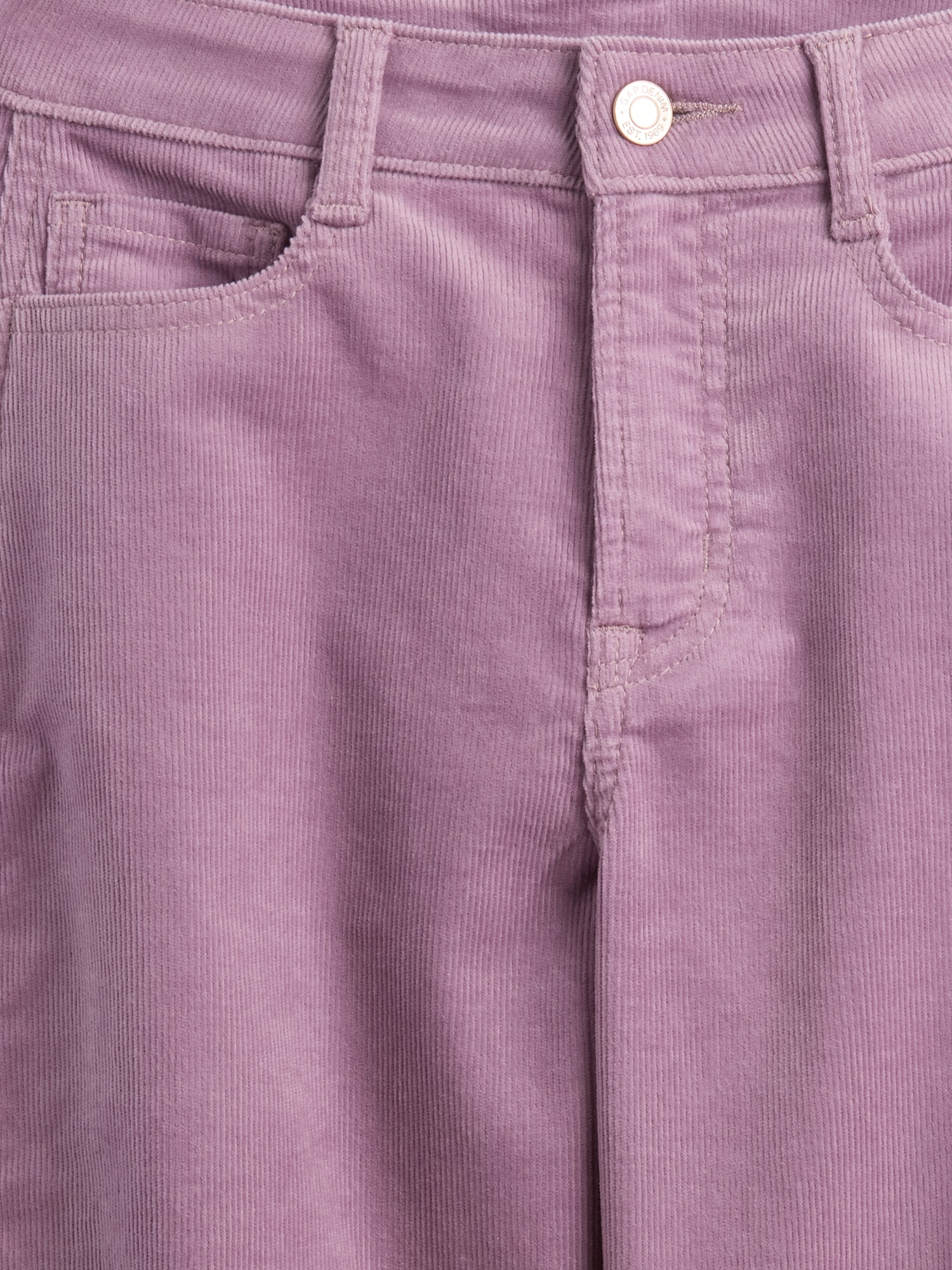 Gap Factory Kids High Rise Seamed Corduroy Barrel Pants In Purple