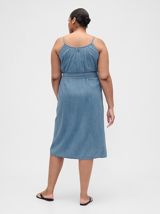 Image number 5 showing, Belted Denim Midi Dress