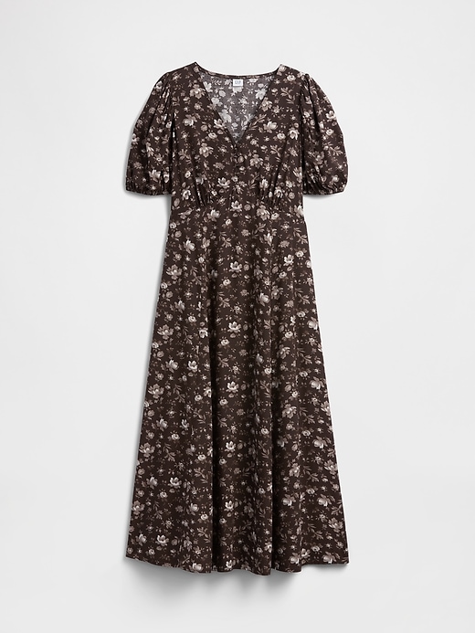 Image number 6 showing, Puff Sleeve V-Neck Maxi Dress